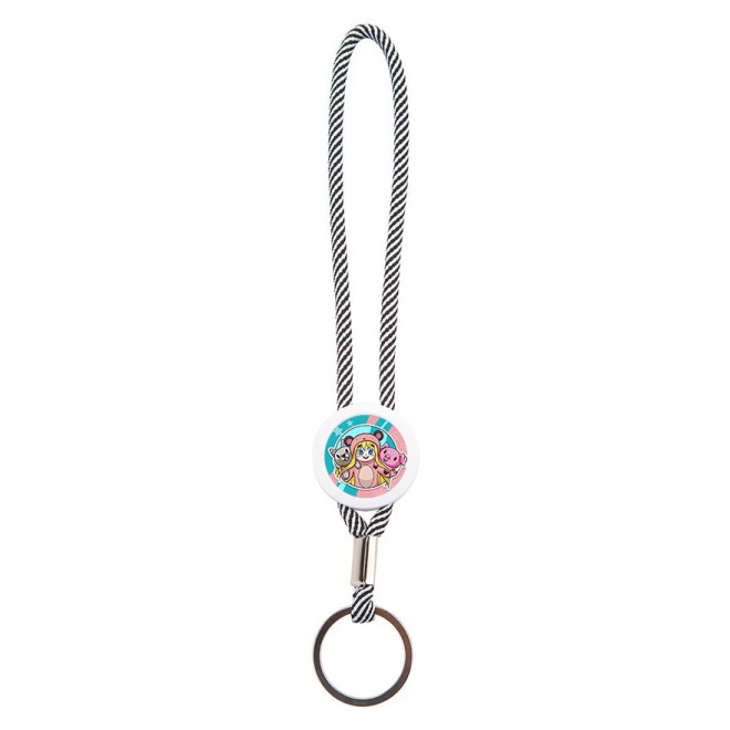 Isy & Pets Porte-clés boucle gris/blanc