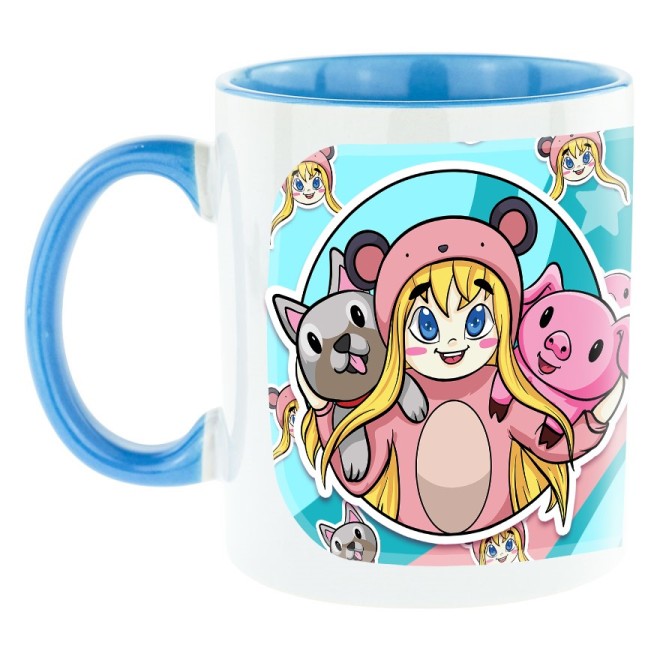 Tazza bicolore Isy & Pets blu chiaro