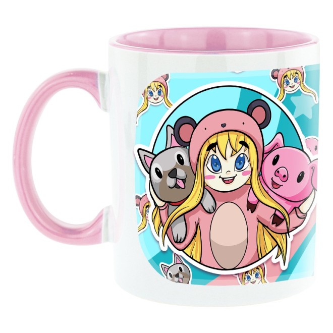 Isy & Pets Tasse bicolore rose
