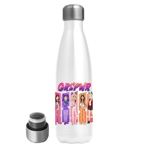 GirlPower stainless steel drinking bottle