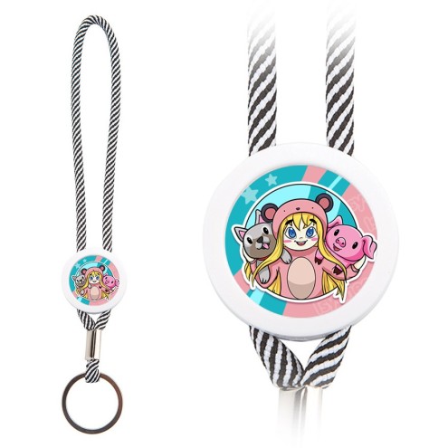 Isy & Pets Porte-clés boucle gris/blanc