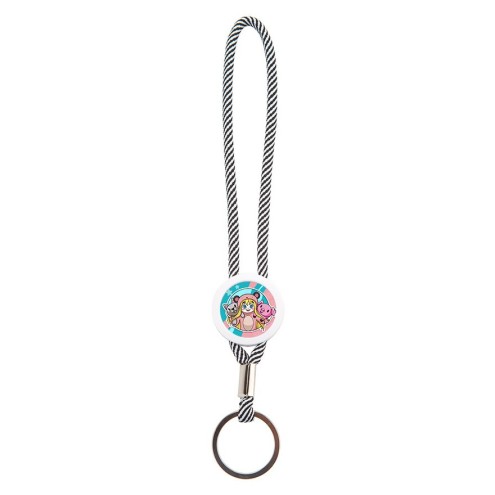 Isy & Pets Porte-clés boucle gris/blanc