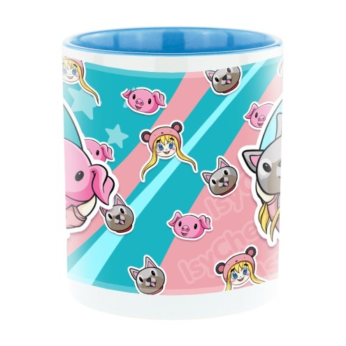Isy & Pets Tasse bicolore bleu clair