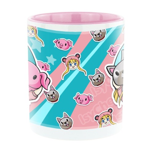 Isy & Pets Tasse bicolore rose