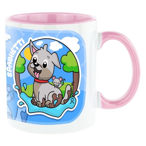 Spaghetti Bi-Color Tasse rose