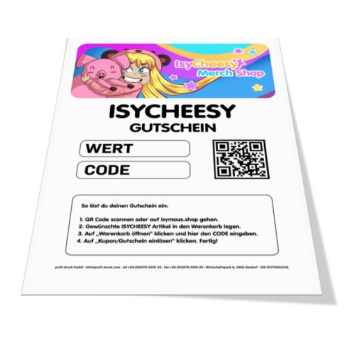IsyCheesy Online Gift Certificate